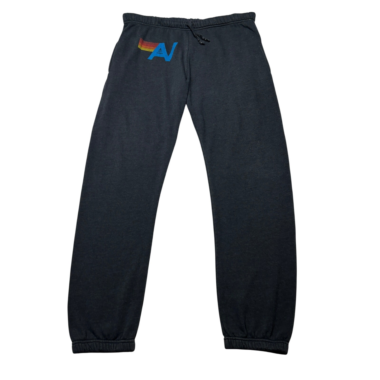 Aviator Nation Logo Jogger Sweatpants Women's Small Retro Loungewear Read